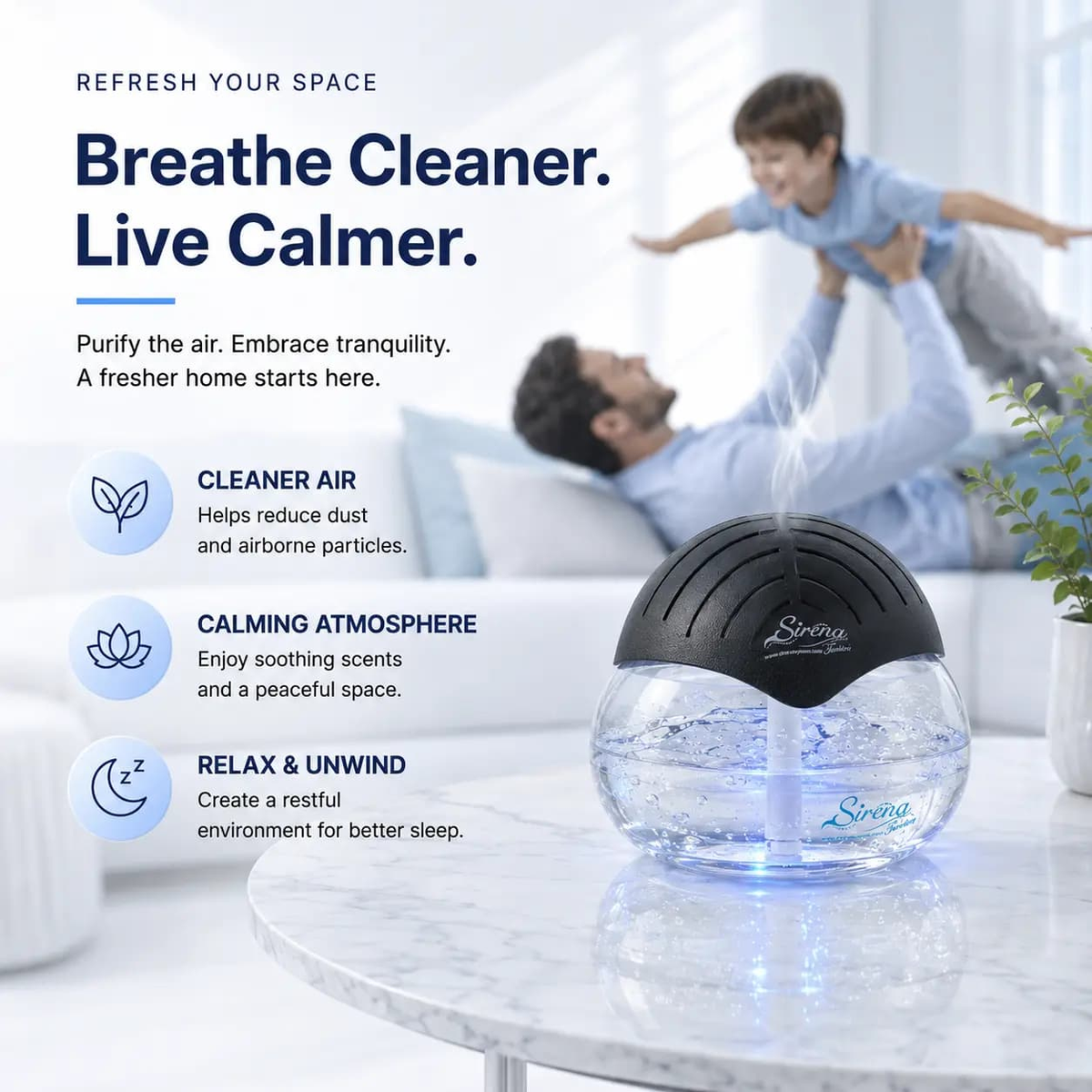 Sirena Twister Air Purifier & Aroma DiffuserSirena Twister