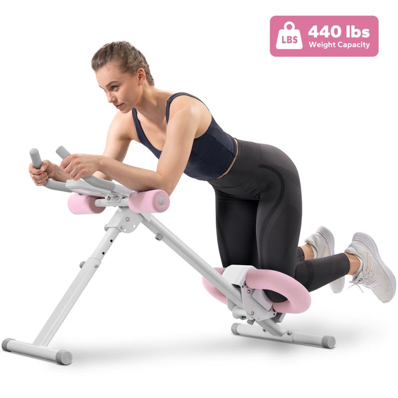 Adjustable Ab Trainer Machine with LCD Monitor, Foldable Ab Exercise Machine for abs